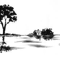 Croquis rapide à l'encre de Chine - une minute