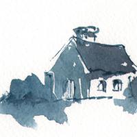Croquis rapide à l'aquarelle - une minute
