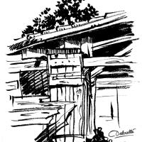 Croquis rapide à l'encre de Chine
