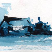 Croquis rapide à l'aquarelle - une minute