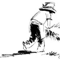 Croquis rapide à l'encre de Chine - une minute
